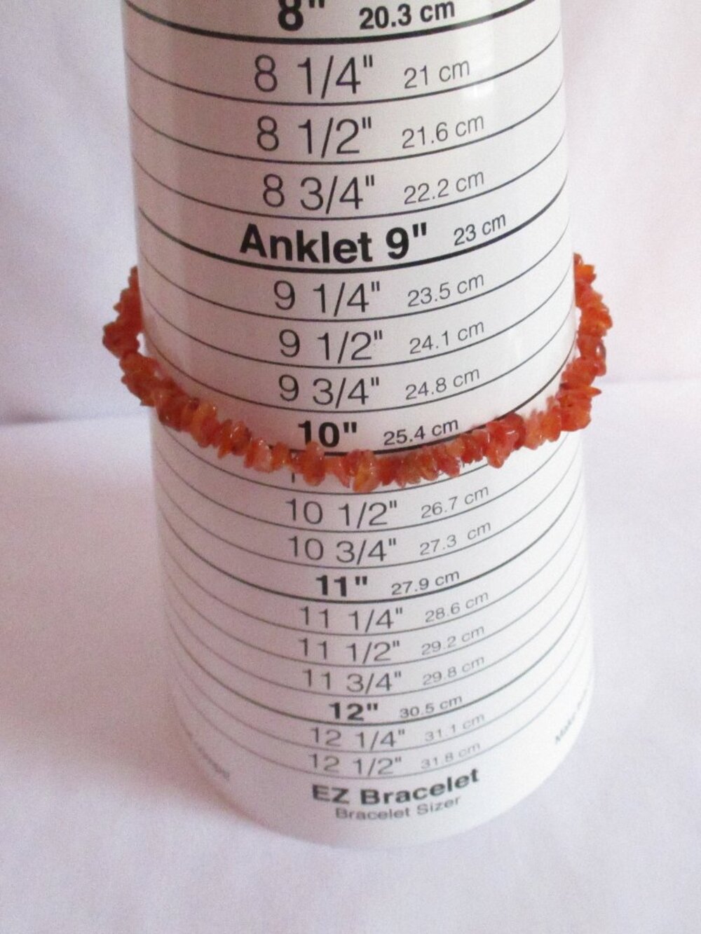Carnelian Chip Anklet Features Polished Gemstone Nuggets Spring Ring Clasp